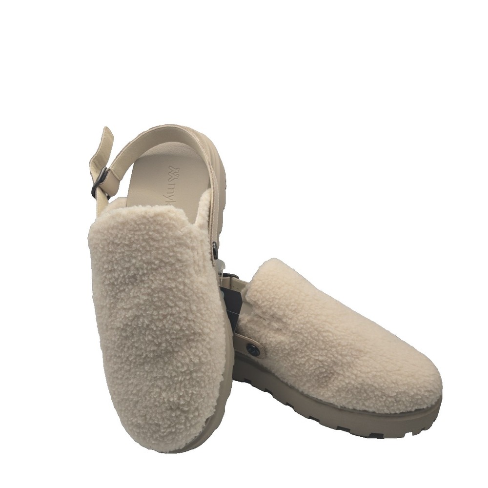 Mykos Women's Lilah Convertible Mule Adjustable Backstrap NWB Size 10 White